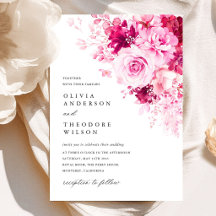 Mariage Floral Rose Chaud