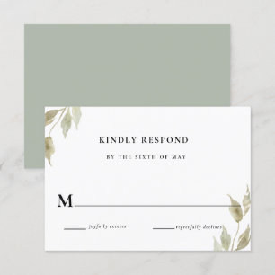 Invitation Mariage floral rose classique Réponse RSVP
