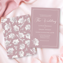 Mariage Floral Rose Poudré Blanc Romantique