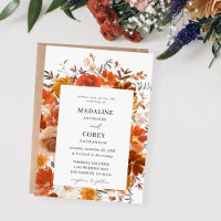 Mariage floral rouge et orange B