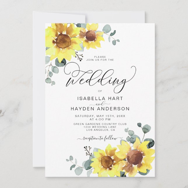 Invitation Mariage floral rustique de la chute élégante des t (Devant)