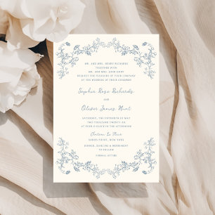 Invitation Mariage Floral Rustique Vintage Art en Ligne