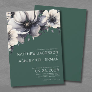 Invitation Mariage floral vert élégant