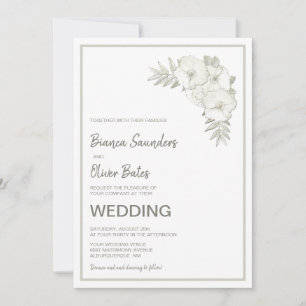 Invitation Mariage floral vintage incorporé