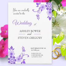 Mariage floral violet