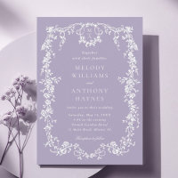 Mariage Floral Violet Classique Victorien Français