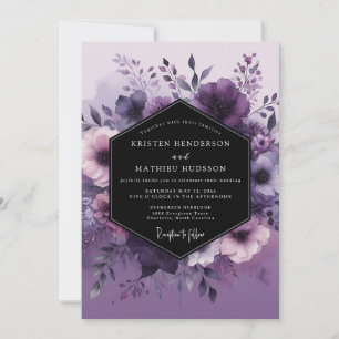 Invitation Mariage Flore Vespérale Améthyste