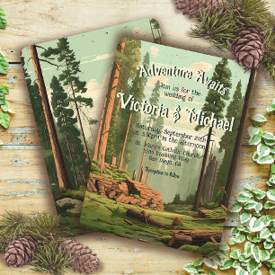 Invitation Mariage forestier Adventure Woodland