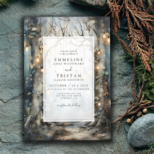 Invitation Mariage forestier enchanté
