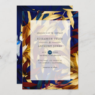 Invitation Mariage forestier exotique