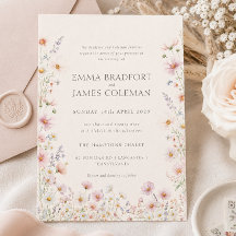 Mariage Formel Bohème Fantaisiste Fleurs Sauvages