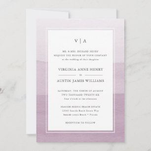 Invitation Mariage Formel Moderne Violet