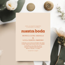 Mariage Formel Simple Terracotta Nuestra Boda