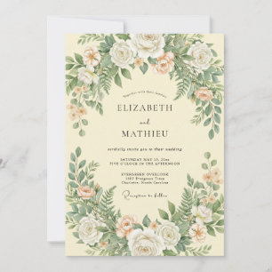 Invitation Mariage Fougère Mousse Champagne