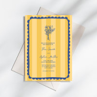 Mariage frontalier à fronde jaune floral
