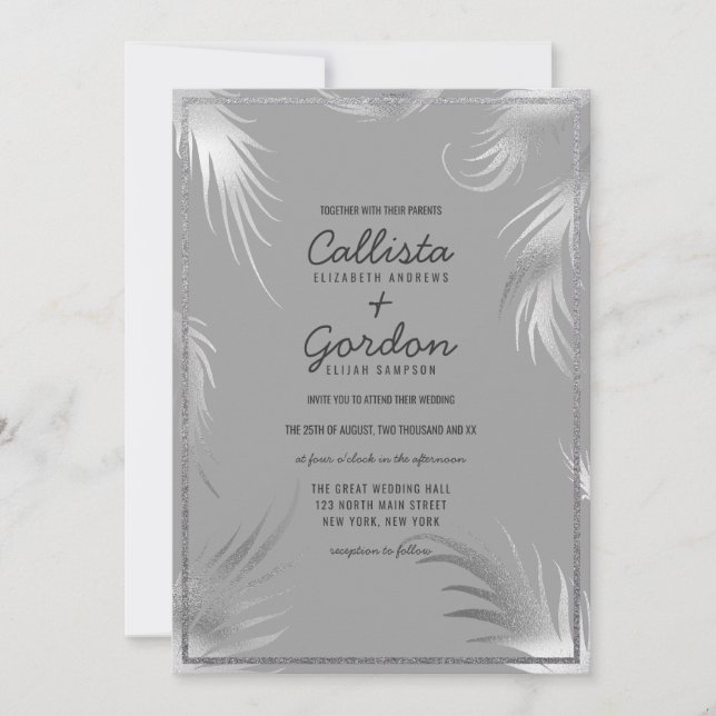 Invitation Mariage frontière de Parties scintillant Artsy Art (Devant)