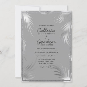 Invitation Mariage frontière de Parties scintillant Artsy Art
