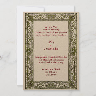 Invitation Mariage frontière persan vintage