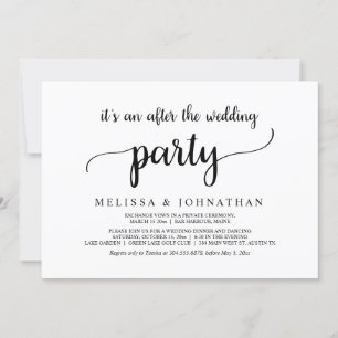 Invitation Mariage Fuite de Noces et Fête de Mariage Heureux 