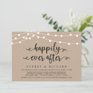 Invitation Mariage Fuite de Noces Fête Casual Pour Toujours 