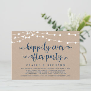 Invitation Mariage Fuite de Noces Fête Mariage Casual Happily