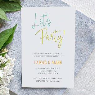 Invitation Mariage Funky et Décontracté pour une Réception de