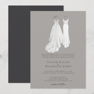Invitation Mariage Gay Élégant Deux Mariées en Robes