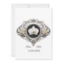 mariage gay orchidée noir et blanc vintage