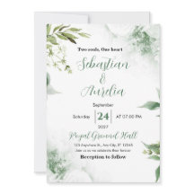 Mariage Géométrique Feuilles de Eucalyptus Vert Vé