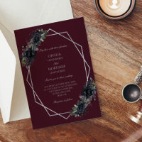 Mariage géométrique gothique foncé bordeaux