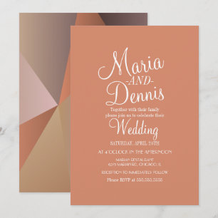 Invitation Mariage Géométrique Moderne Coloré Automnal