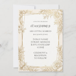 Invitation Mariage Géométrique Personnalisé