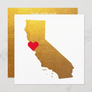 Invitation Mariage Gold Metallic Foil Californie