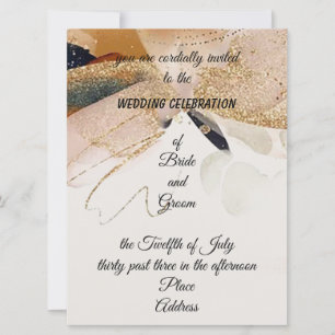 Invitation mariage "Golden Dragonfly"