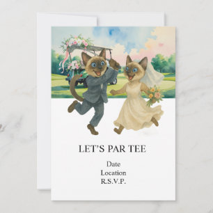 Invitation Mariage Golf Let's Par tee pour les amoureux des c