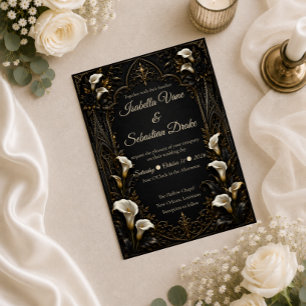Invitation Mariage gothique de luxe