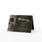 Mariage gothique demi-crâne tête vintage sépia Hal