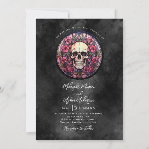 Invitation Mariage gothique floral