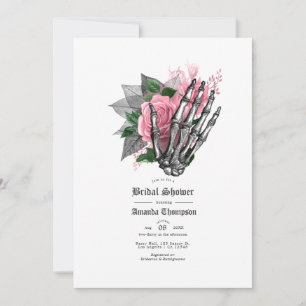 Invitation Mariage gothique floral rose