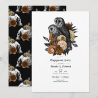 Mariage gothique glamour vintage avec des hiboux a