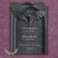 Mariage gothique Halloween chauve chauve et arc no