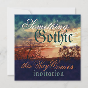 Invitation Mariage gothique Halloween sombre et orageux