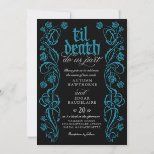 Invitation Mariage gothique jusqu'à la mort