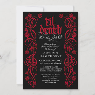 Invitation Mariage gothique jusqu'à la mort