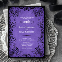 Mariage gothique noir pourpre