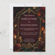 Mariage gothique sombre romantique