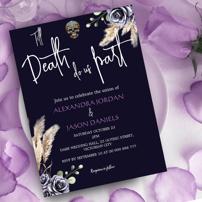 Invitation Mariage gothique victorien (Victorian Gothic Goth Wedding Invitation)