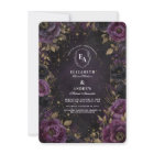 Mariage gothique violet de minuit