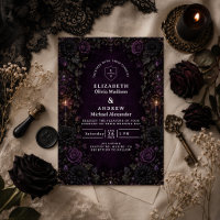 Mariage gothique violet enchanté