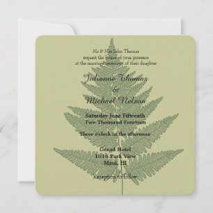Invitation Mariage Green Fern